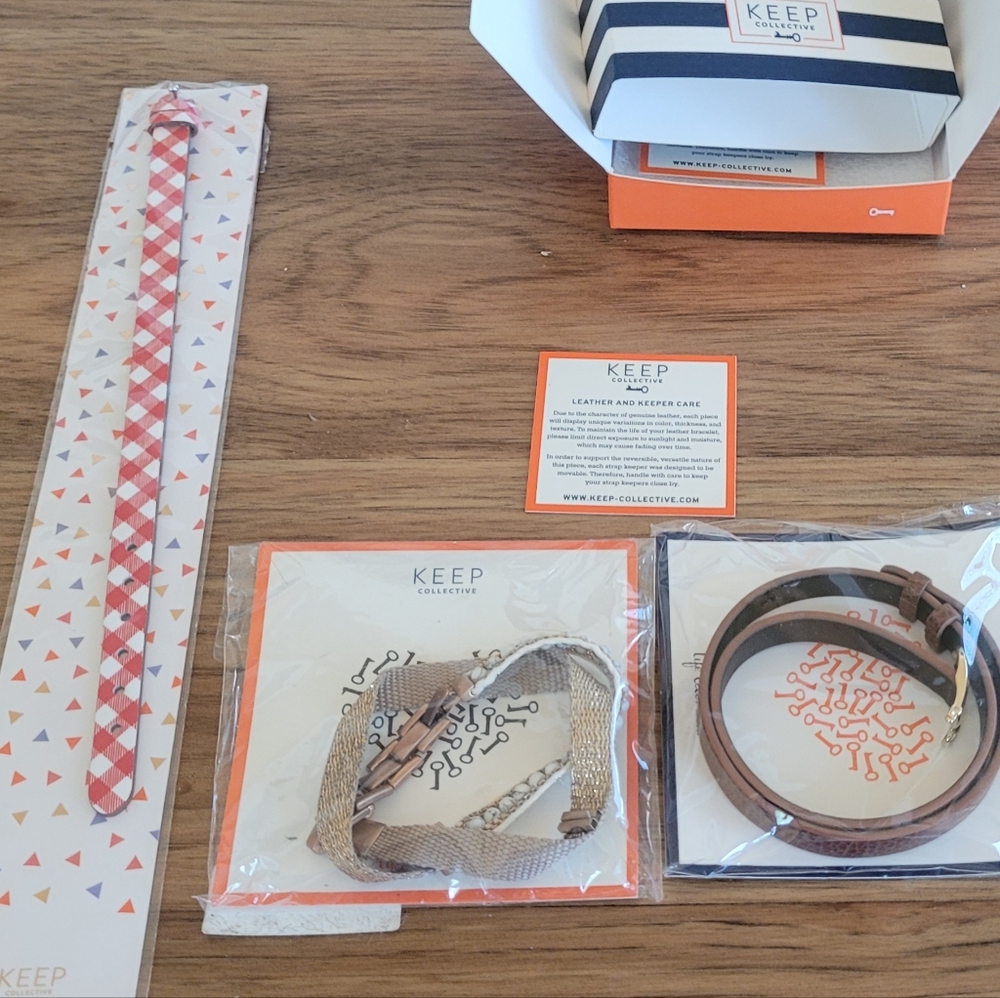 KEEP Collective Brown and Cream Bracelet Set